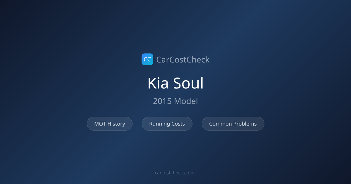 Kia Soul (2015): 86% MOT Pass Rate | Free Car Check | CarCostCheck